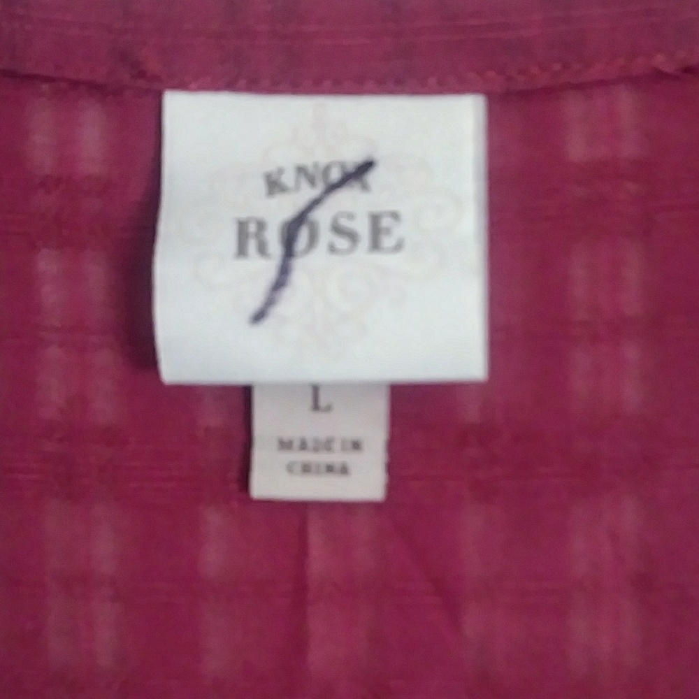 KNOX ROSE - Button Down Embroidered Boho Top - Picture 5 of 5